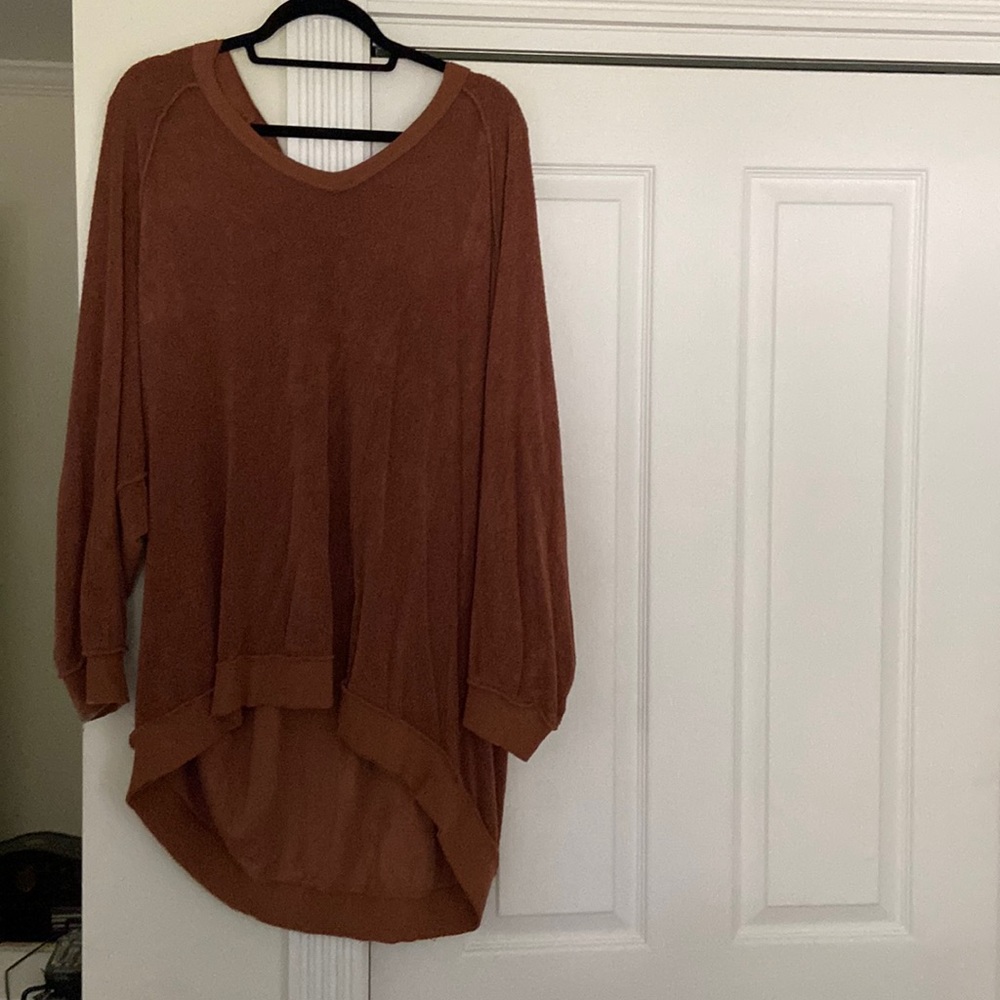 Free People Oversized Terry Cloth Sweater